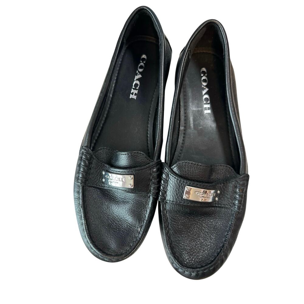 Coach Soft Black Leather Loafers / Driving Shoe